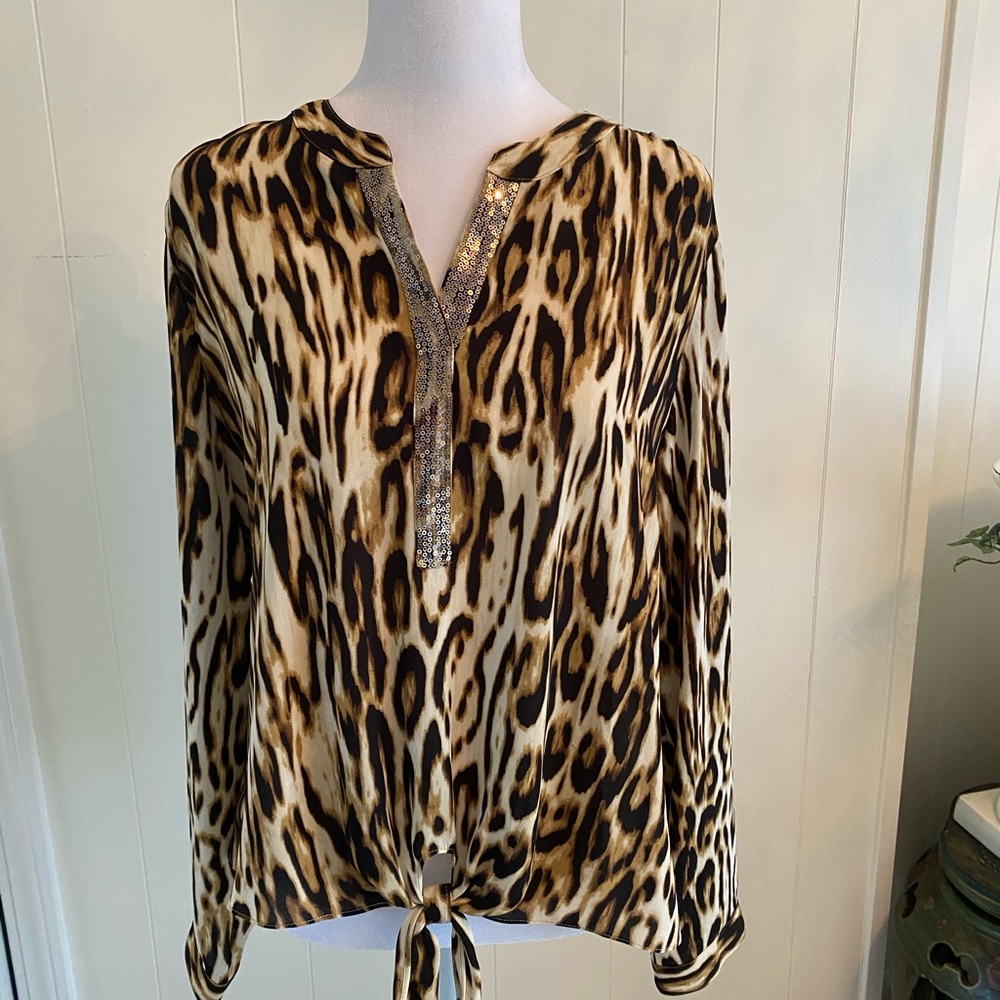 NWT Chico’s leopard blouse